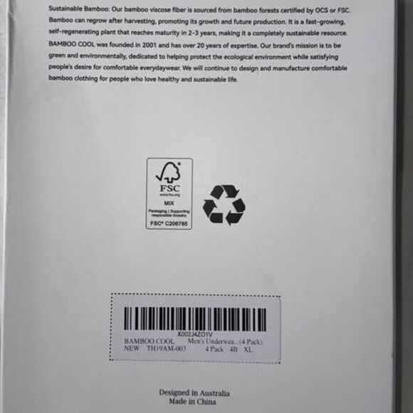 4 pack XL Brief Boxers, NEW - Picture 4 of 4